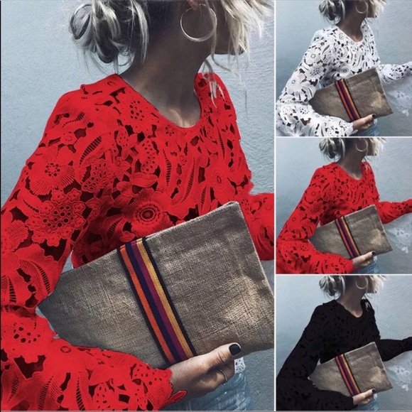 Tops - Gorgeous Lace RED top